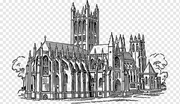 Архитектура в стиле барокко Церковь Готическая архитектура Здание, Церковь, христианство, здание, монохромный png