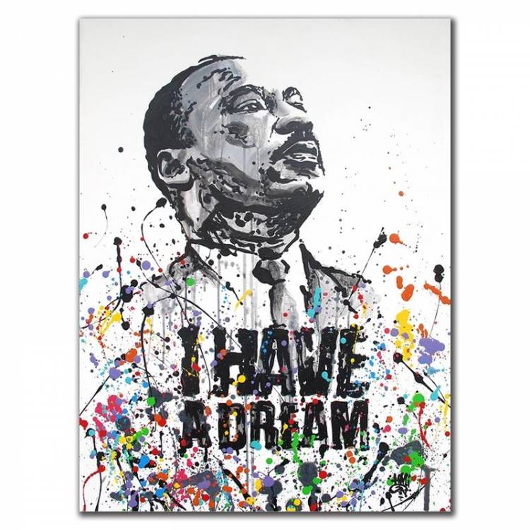 Современные граффити, картины на холсте, плакаты и принты «У меня есть мечта», настенные художественные картины для гостиной, украшения дома, Куадрос