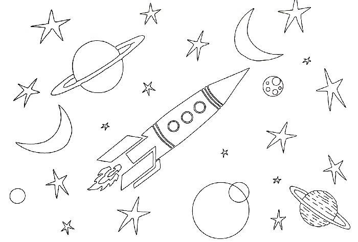 Рисунки космоса для срисовки 