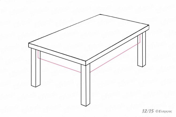 Стол рисунок простой 
