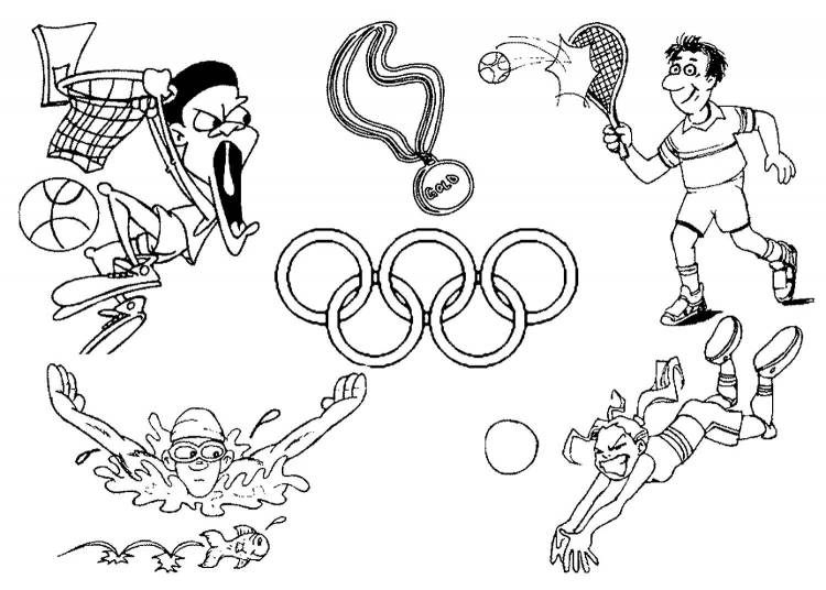 Раскраски Олимпийские игры для детей 