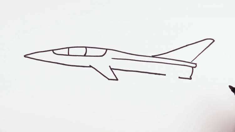 Военный самолет рисунок легкий