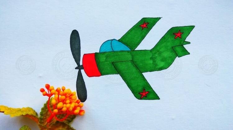 Как нарисовать военный самолет карандашом поэтапно