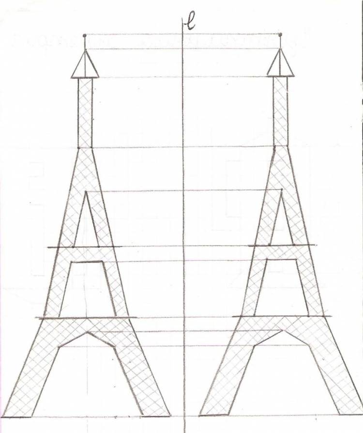 Рисунок осевая симметрия сложная 