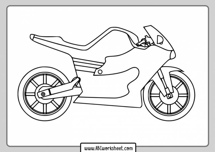 Мотоцикл рисунок легко