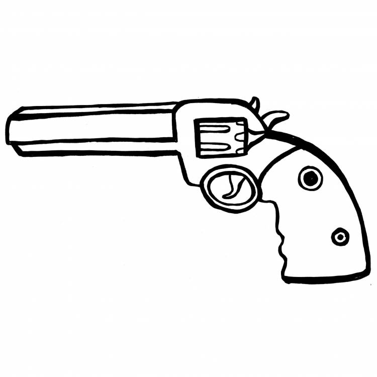 Пистолет рисунок простой 
