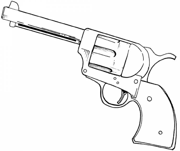 Пистолет раскраска для детей