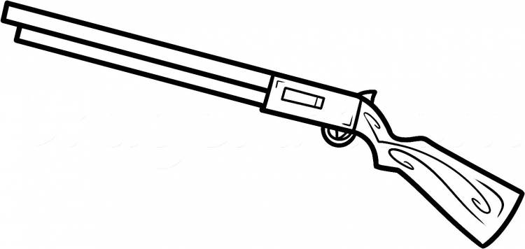 Рисунки оружия карандашом лёгкие