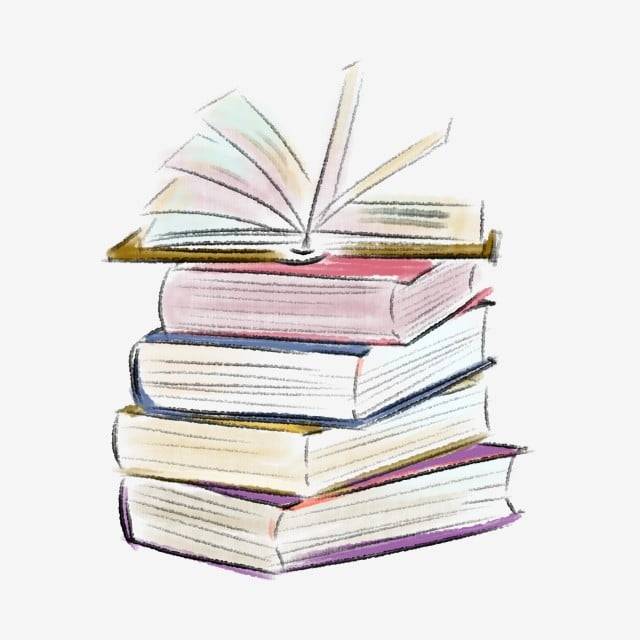 книга рисованной книги пять книг PNG , книжный клипарт, красный, синий PNG картинки и пнг PSD рисунок для бесплатной загрузки