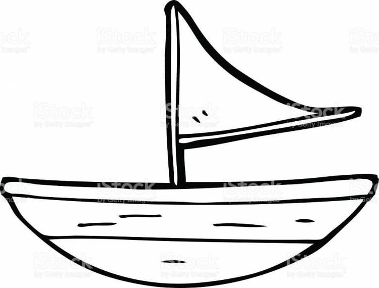 Лодка рисунок легкий