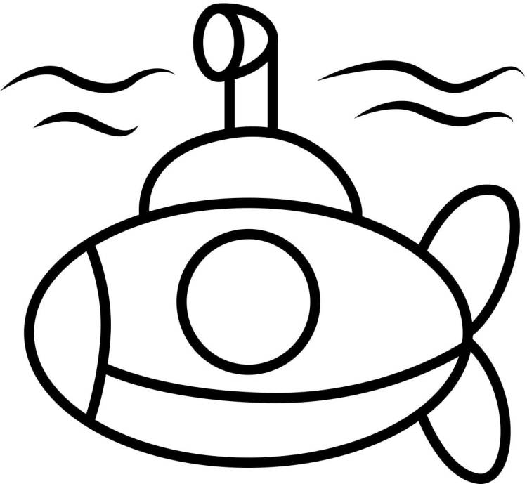 Подводная лодка рисунок карандашом
