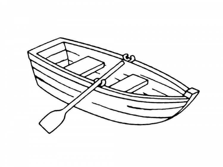 Лодка рисунок для детей раскраска 