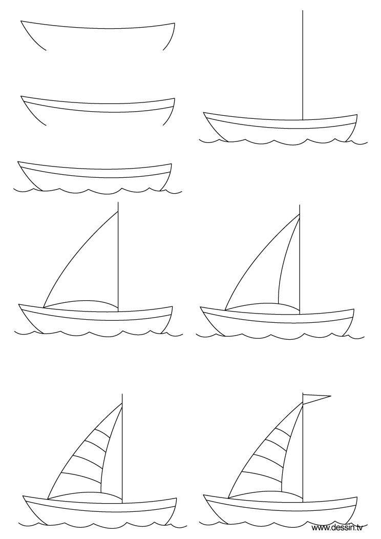 Поэтапное рисование парусника для детей. Корабль поэтапное рисование для детей. Парусник рисунок карандашом. Поэтапное рисование кораблика. Легкие 1 лодки