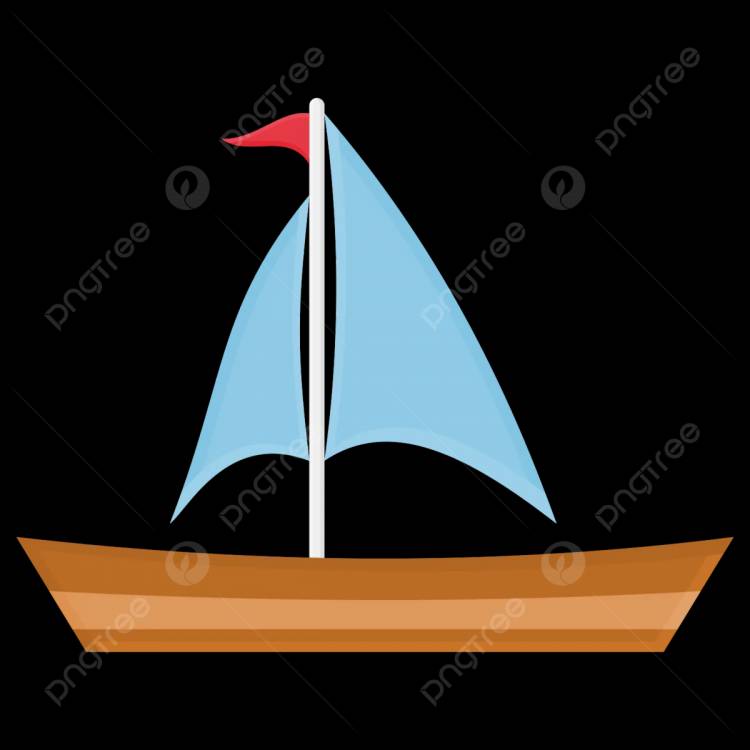 Маленькая деревянная лодка под парусом векторный материал PNG , лодка, деревянный, парусный спорт PNG картинки и пнг рисунок для бесплатной загрузки