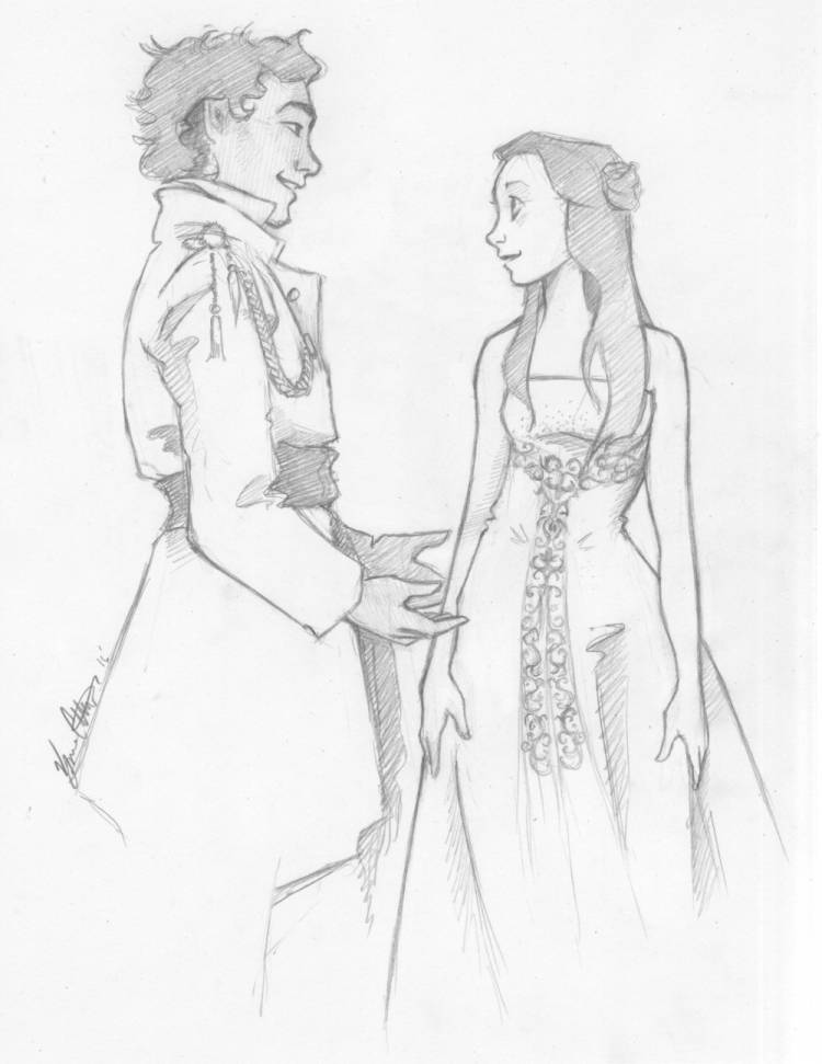 Ромео и Джульетта рисунок легкий