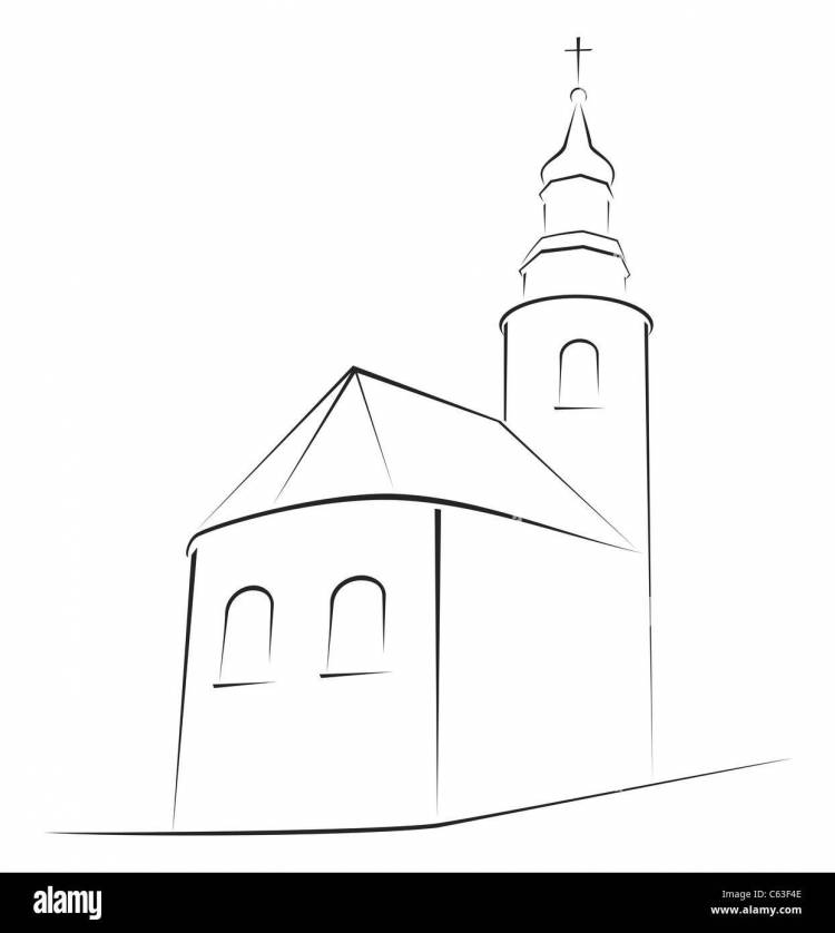 Рисунки для срисовки церкви легкие