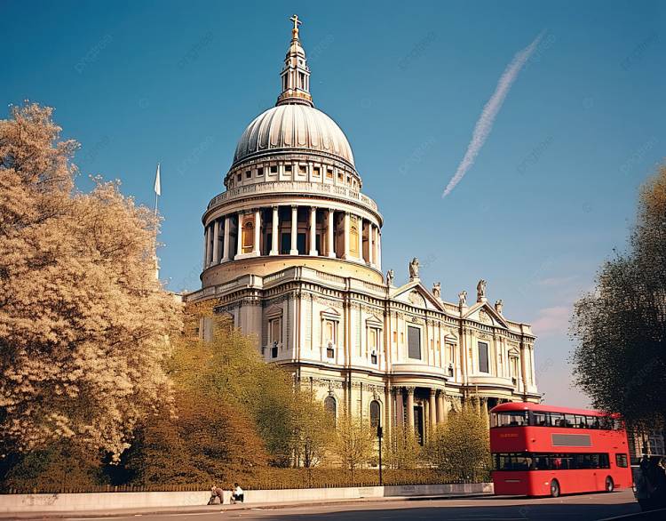 Лондонский собор Святого Павла, уличные фонари, архитектура, движение фон картинки и Фото для бесплатной загрузки