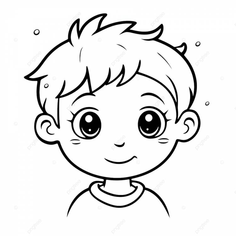 рисунок мальчик лицо черно белые раскраски для вашего малыша PNG , детский рисунок, рисунок лица, рисунок кольца PNG рисунок для бесплатной загрузки