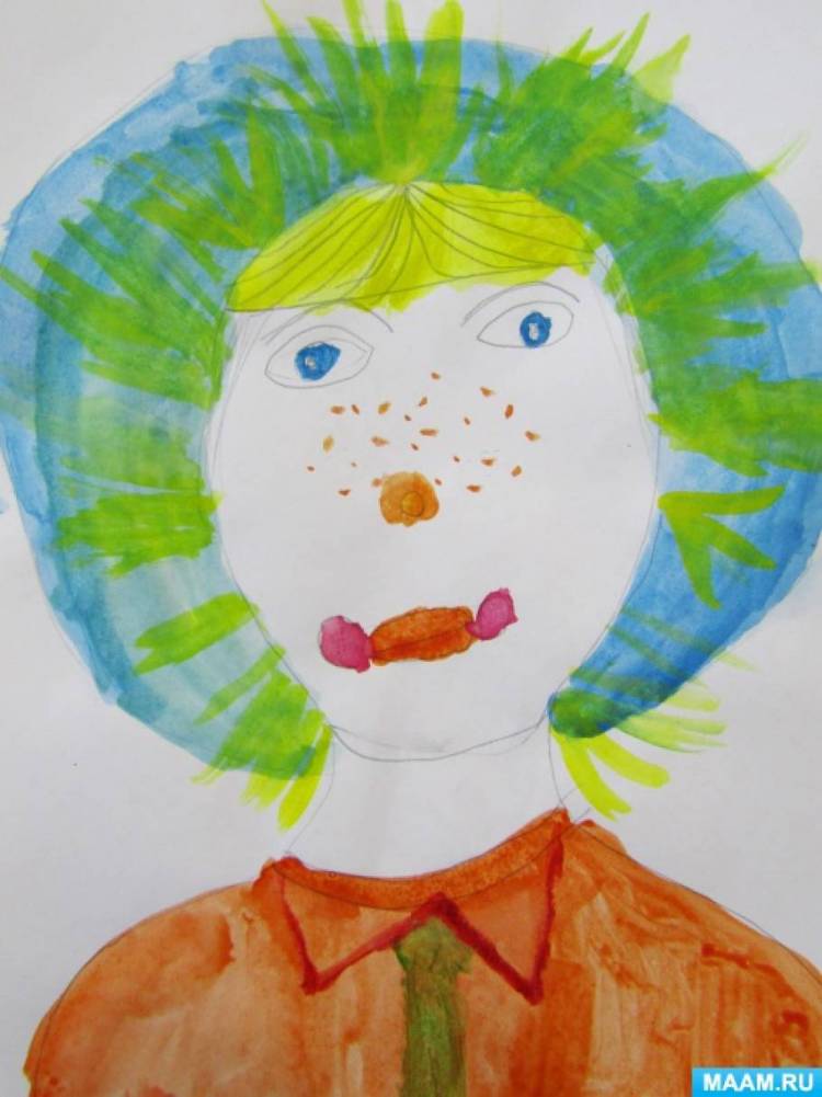 Конспект НОД по рисованию в старшей группе «Лицо мальчика с веснушками» 