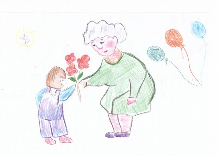 Рисунок на тему день пожилого человека