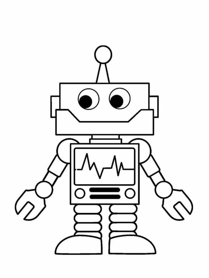 Картинки роботов для срисовки карандашом