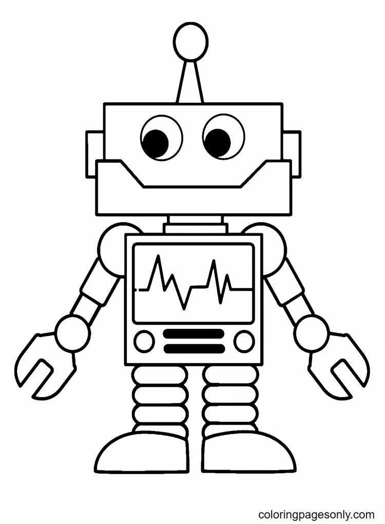 Робот рисунок карандашом для срисовки