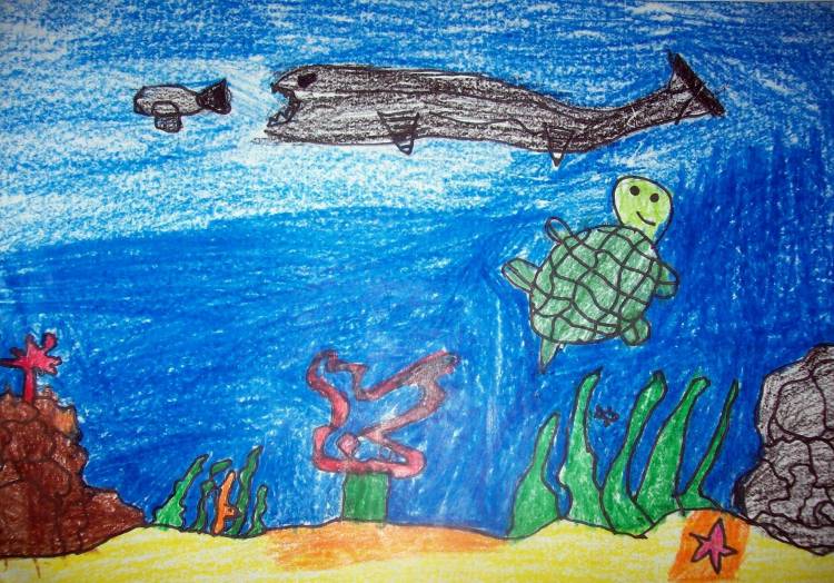 Океан детский рисунок