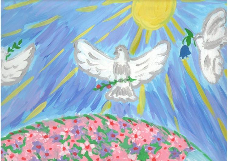 Мирное небо над головой детский рисунок