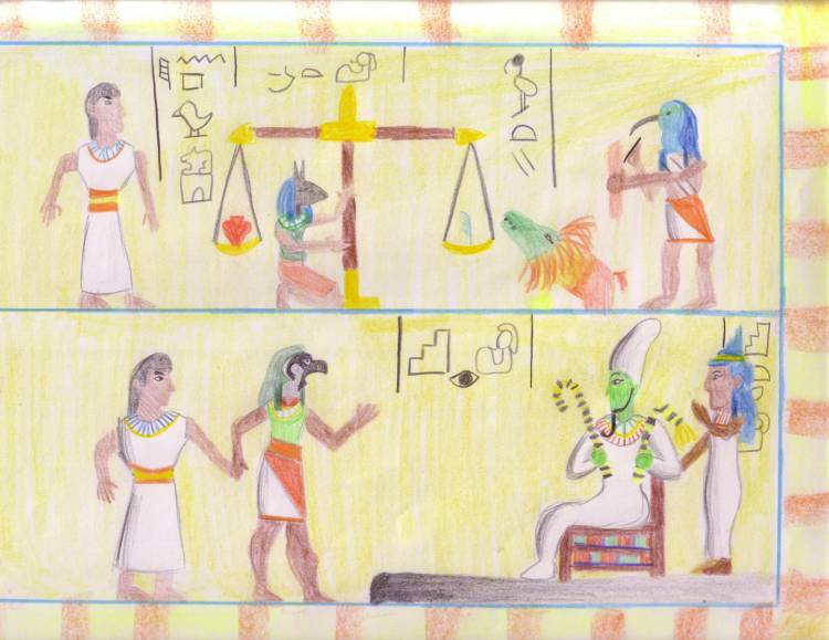 Детские рисунки на тему Египта