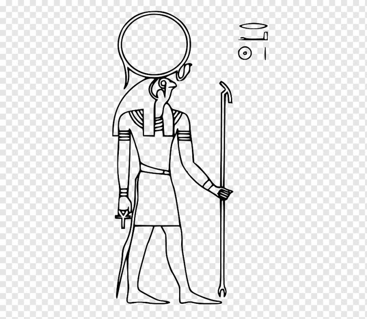 Древний Египет Line art Ra, Египет рисунок, угол, белый, рука png