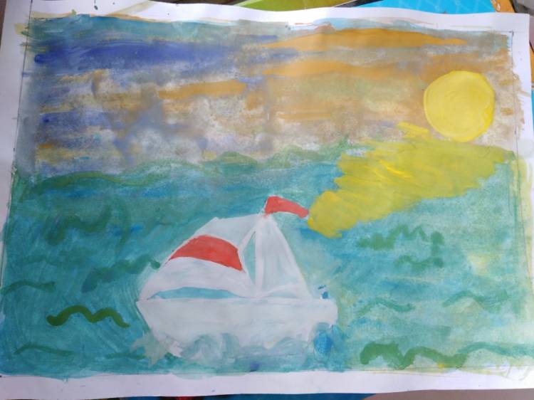 Максим Винников нарисовал белоснежную яхту, на которой будет летом отдыхать