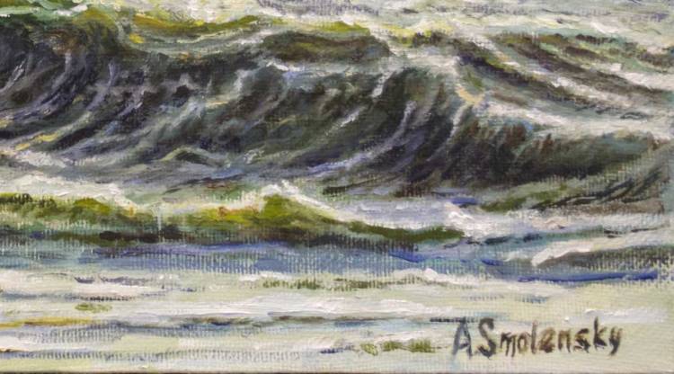 Картина маслом Морской пейзаж Импрессионизм, современный пейзаж Холст на подрамнике Масло, Масляные краски