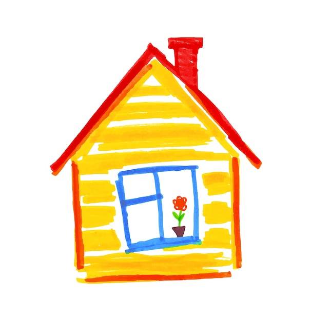 Детский рисунок дом