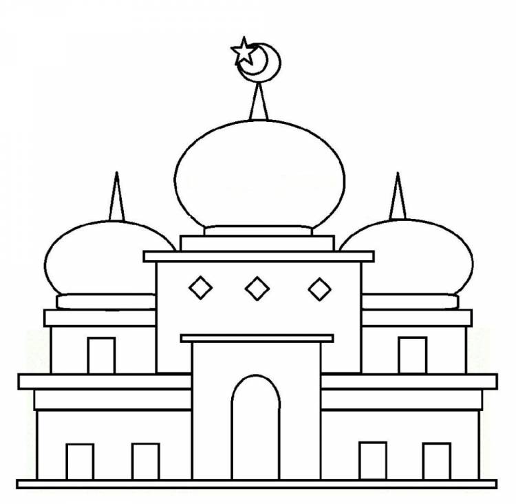 Рисунок мечеть для детей