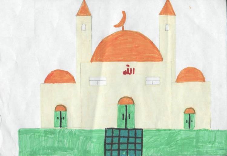 Детский рисунок мечеть 