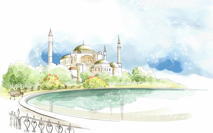 Рисунок мечеть детский