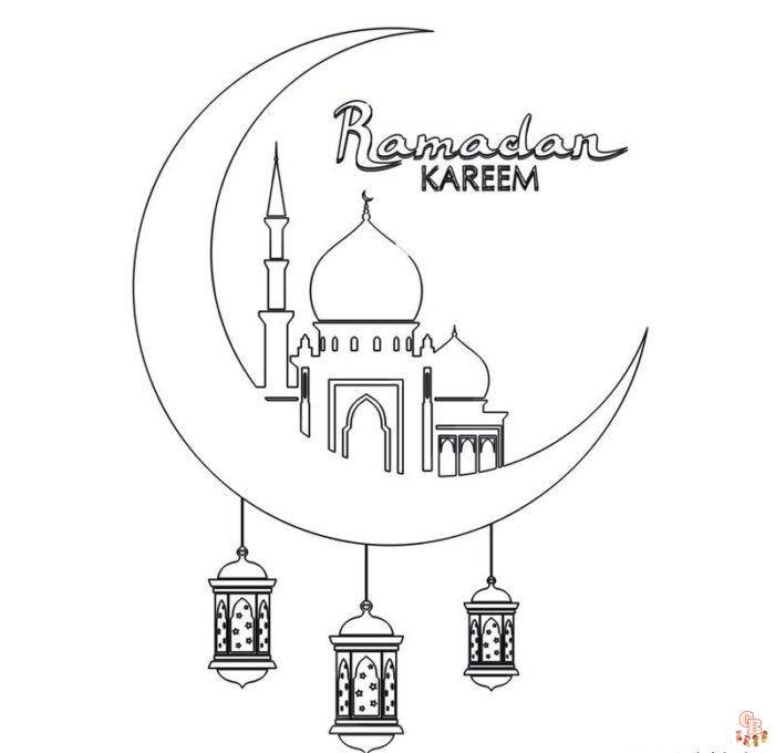 Бесплатные печатные и простые страницы для раскрашивания Рамадана для детей