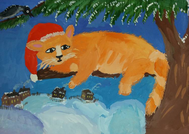Итоги детского конкурса рисунков «Зимние кошки