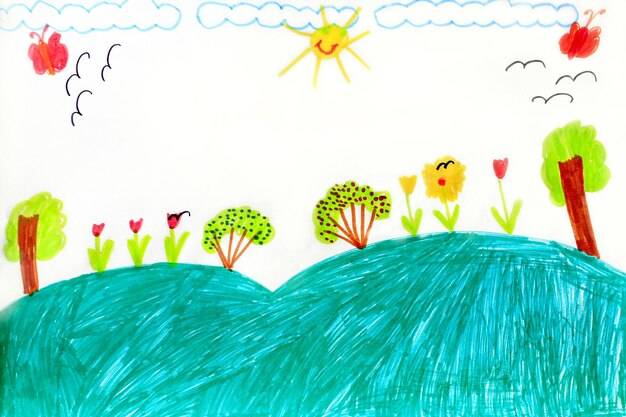 Фото Детский сад дети рисунок, более