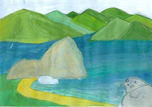 Картинки озеро байкал для срисовки 