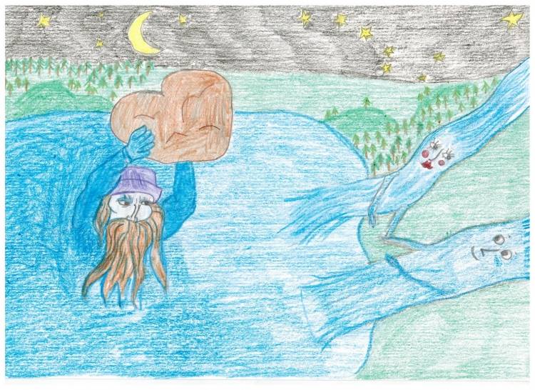 Озеро байкал рисунок для детей