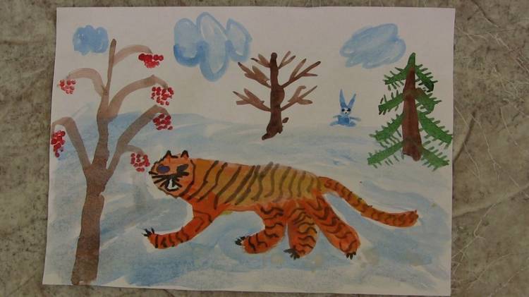 Конкурс детского рисунка «Один день из жизни амурского тигра»