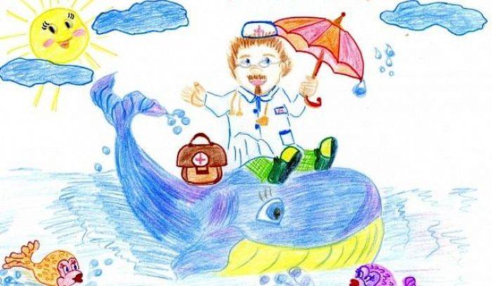 Детские рисунки по сказкам Чуковского
