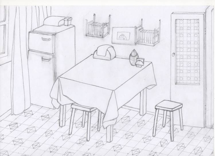 Интерьер комнаты рисунки карандашом » Картинки и фотографии дизайна квартир, домов, коттеджей