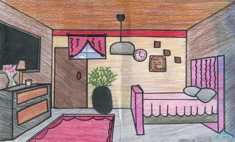 Рисунок на тему интерьер комнаты 