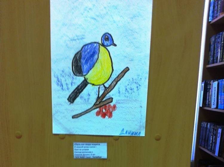 Фотоотчет о выставке детских рисунков на День птиц 