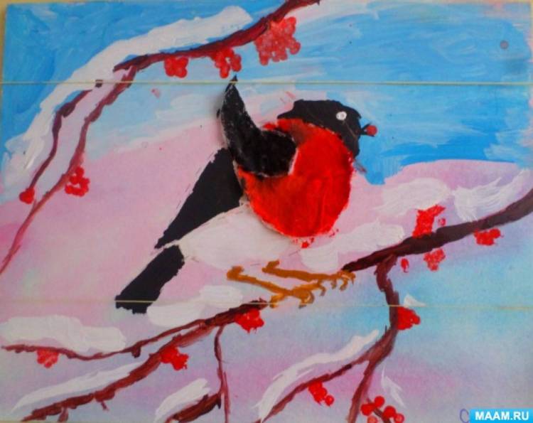 Детский мастер-класс «Рисование зимующих птиц» 