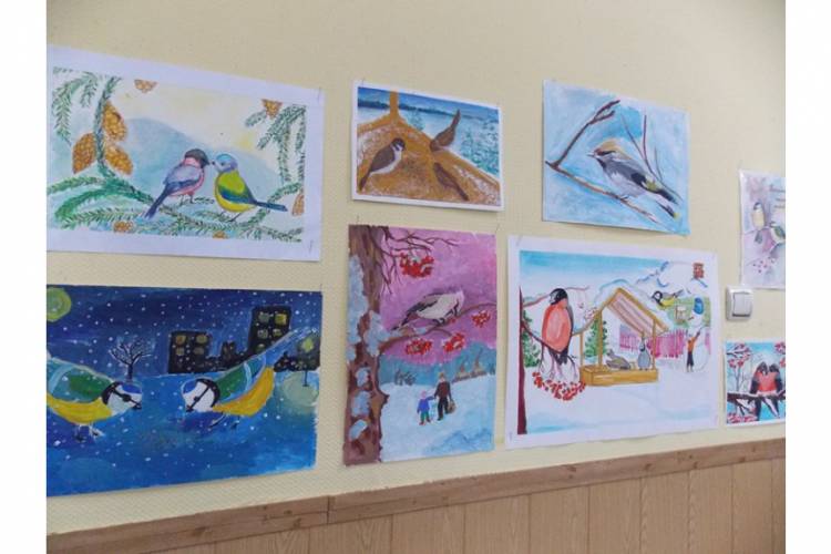 Выставка детских творческих работ «Зимующие птицы нашего края»