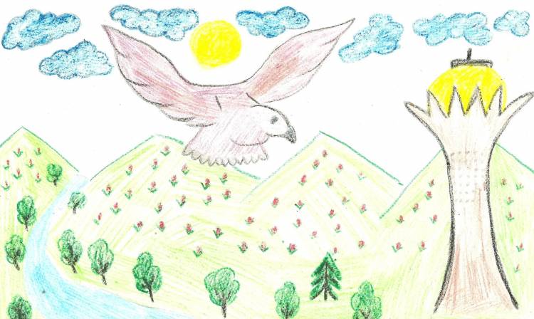 Как нарисовать рисунок на день независимости казахстана