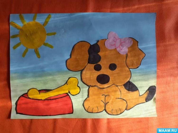 Мастер-класс по аппликации с элементами рисования «Щенячья радость» ко Дню собаки на МAAM 
